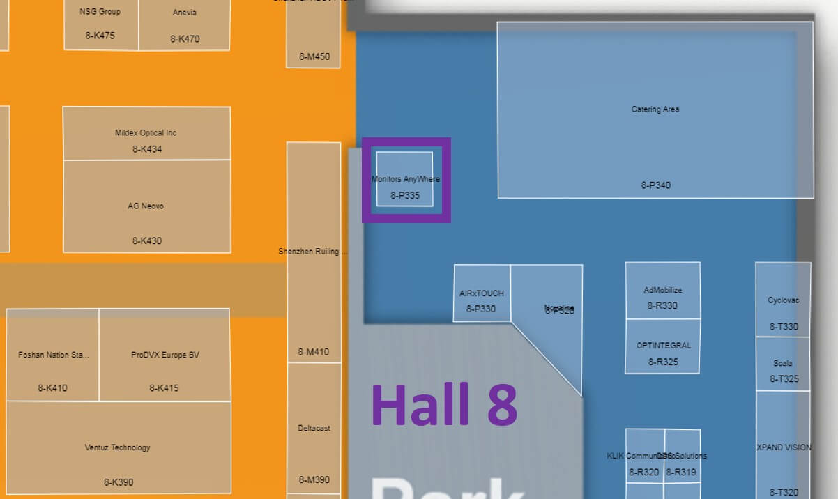 Monitor anywhere ISE2018 Meeting map